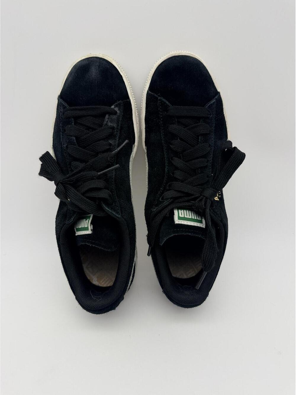 Puma Suede Classic Women's Sneaker Black White Formstrip Size 7 - Picture 7 of 10